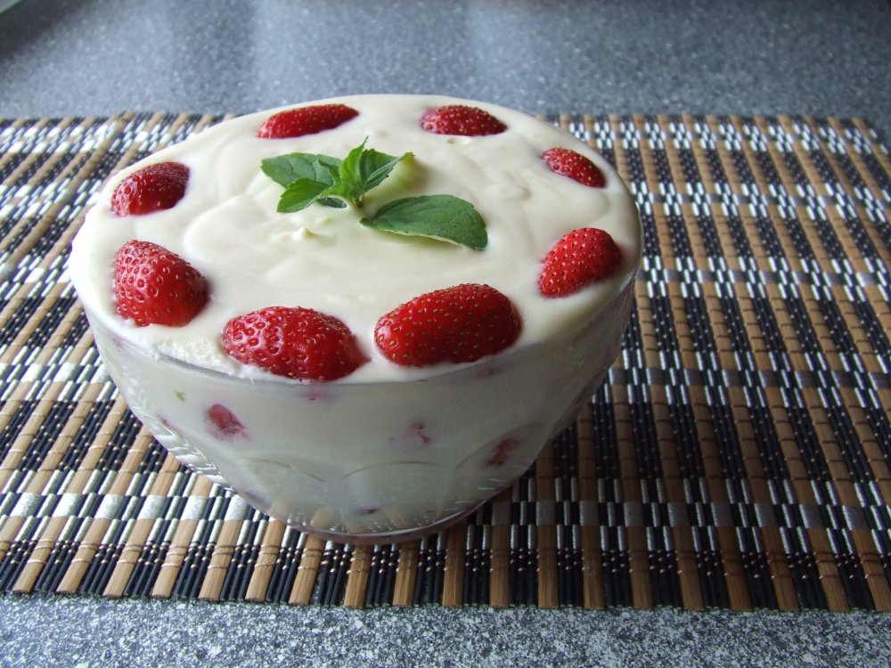 Десерт йогурт с желатином