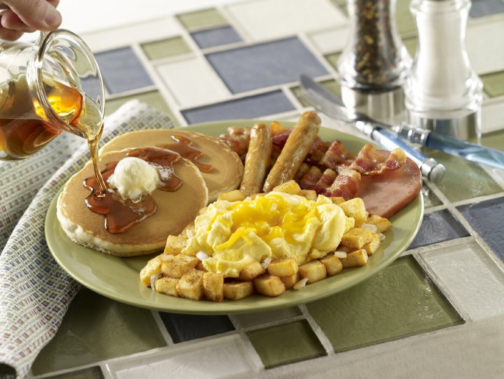 Традиционный американский завтрак