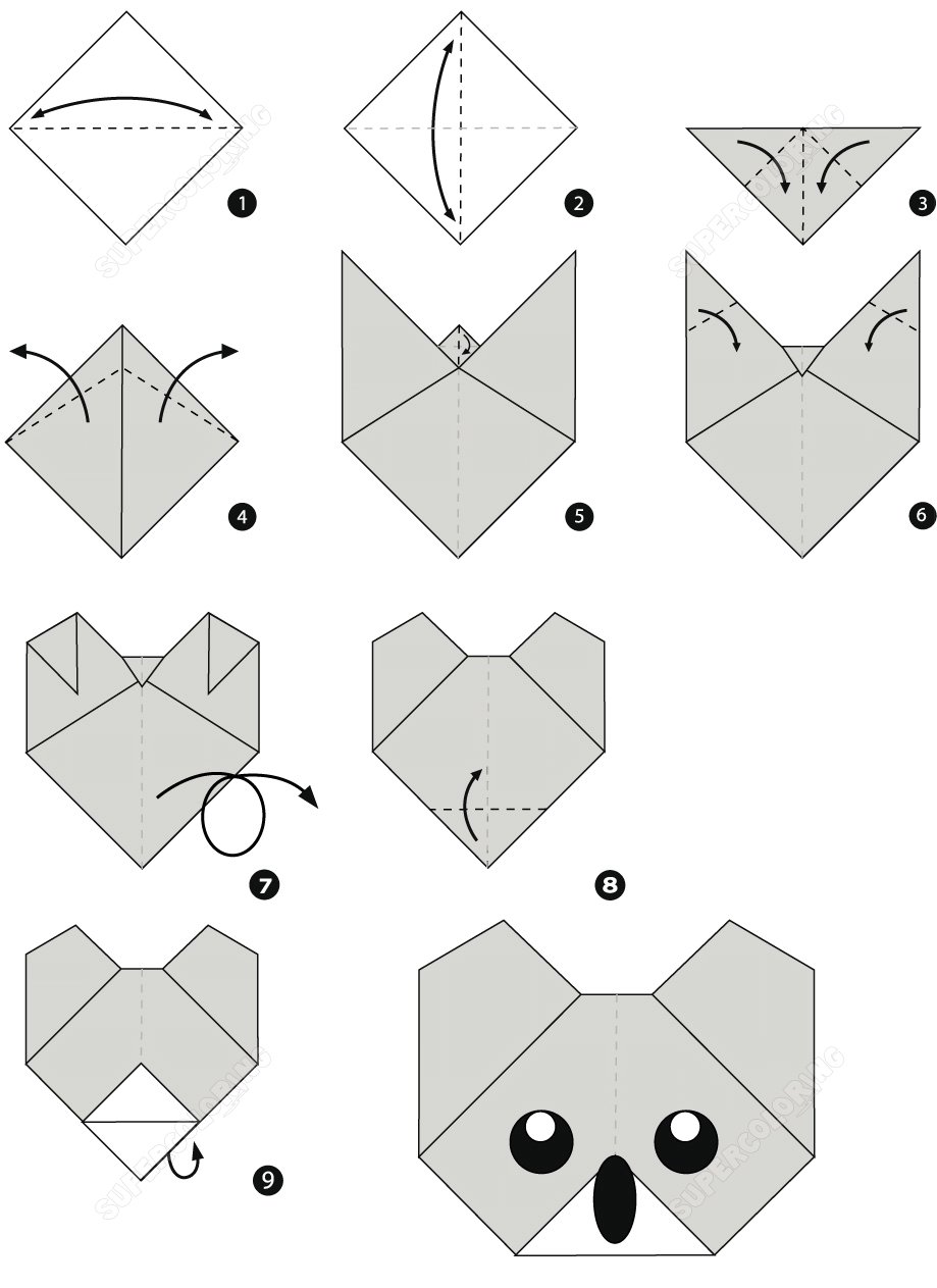 Оригами из бумаги легко