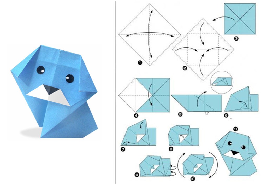 Оригами из квадрата бумаги